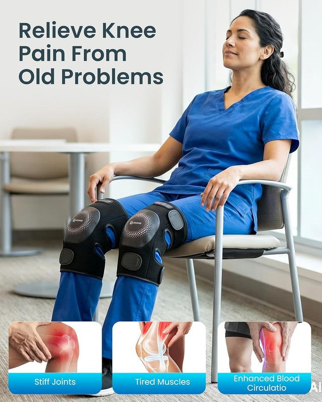 Cordless Knee Massager w/ Graphene Heat Vibration Rechargeable Pain Relief4