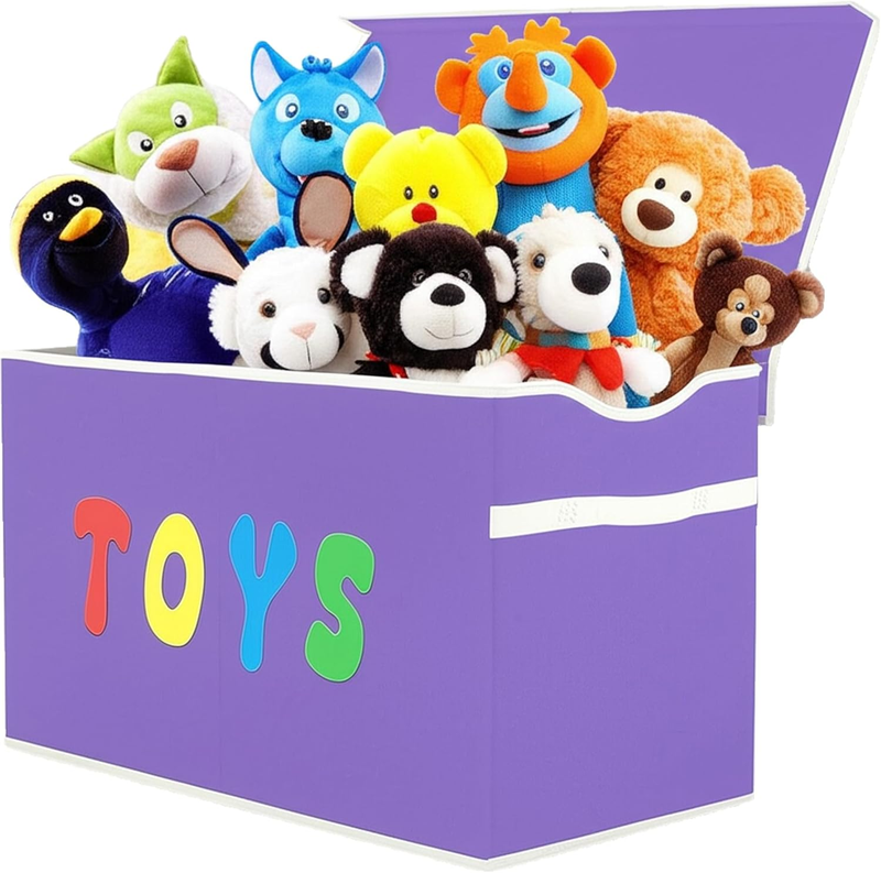 Toy Box Chest Collapsible Kids Storage Bins Extra Large Organizer Purple10