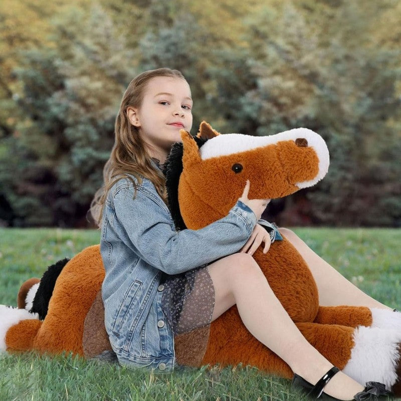 47" Giant Horse Stuffed Animal Large Stuffed Horse Plush Toy7