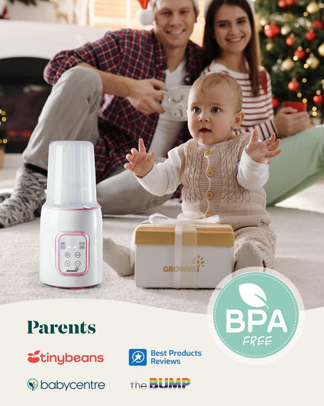 8-in-1 Fast Baby Bottle Warmer w/ Timer, Defrost, Sterilize, Food Heater Pink5