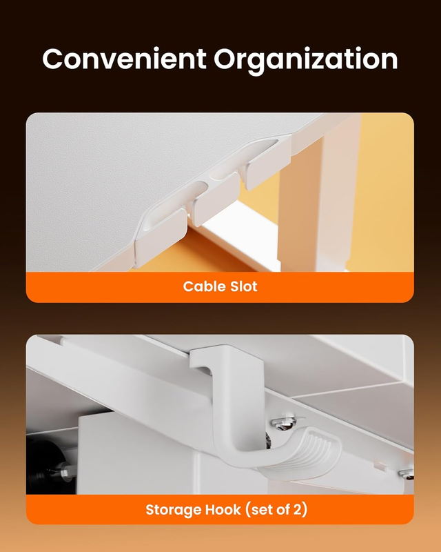 Electric Standing Desk 48x24 Height Adjustable Sit Stand Office Desk White8