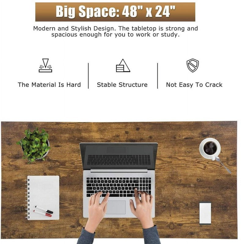 47" Modern Computer Desk Industrial Office Table Laptop Desk Vintage5