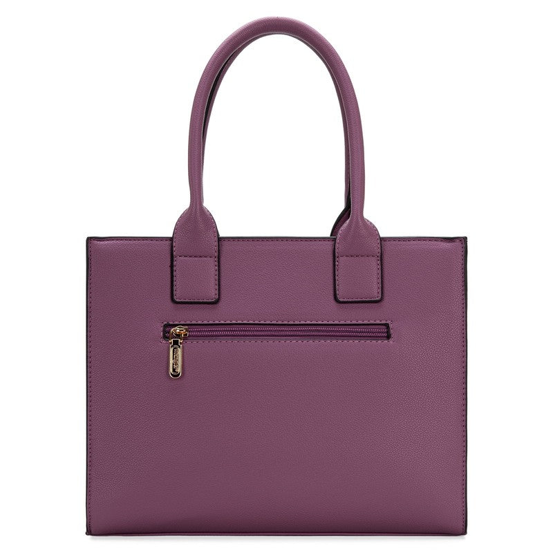 Wrangler 3Pcs Handbags Set Tote Bag & Medium Crossbody Purse & Wallet, Purple4