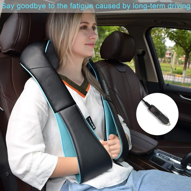 Shiatsu Neck Massager w/ Heat Deep Kneading Back Shoulder Pain Relief5