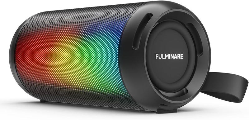 26W Bluetooth Speaker, IPX5 Waterproof, 16H Playtime, LED Lights, Black10