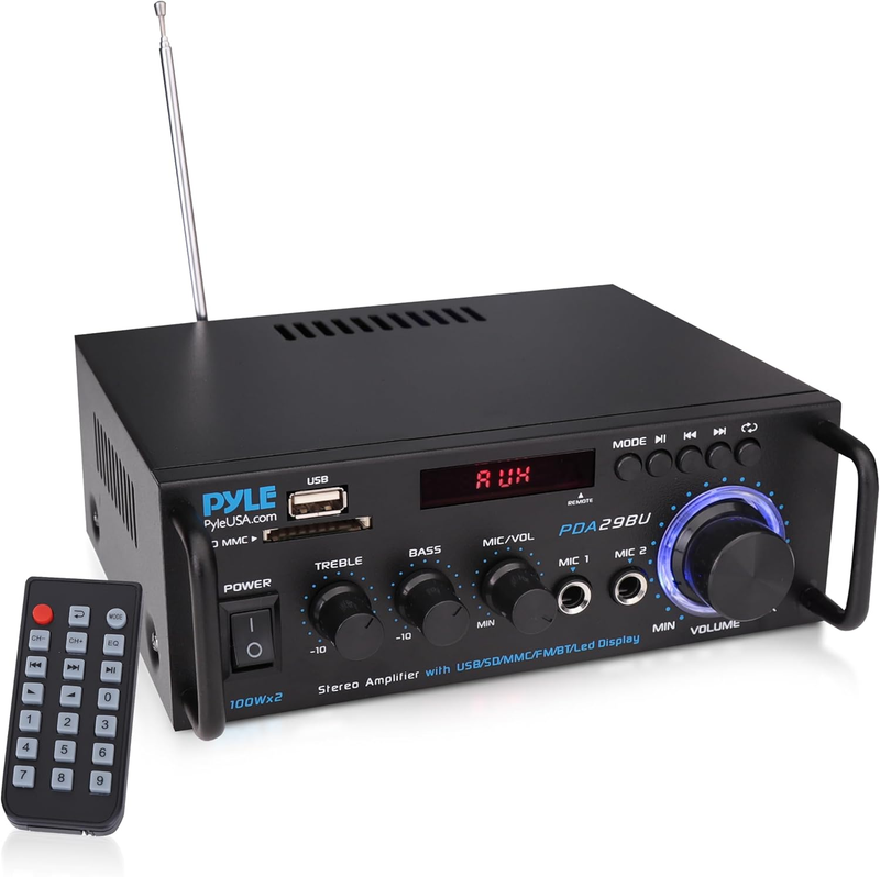200W Bluetooth Stereo Power Amplifier   Dual Channel Audio Receiver7