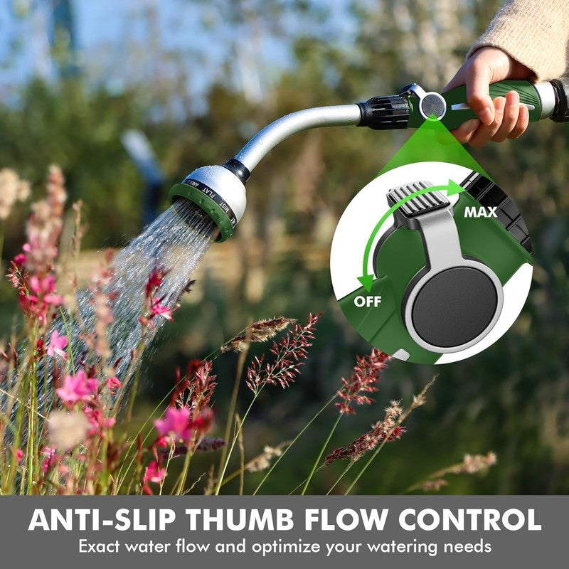 Heavy Duty Metal Watering Wand with 10 Spray Patterns, 15-Inch Nozzle2