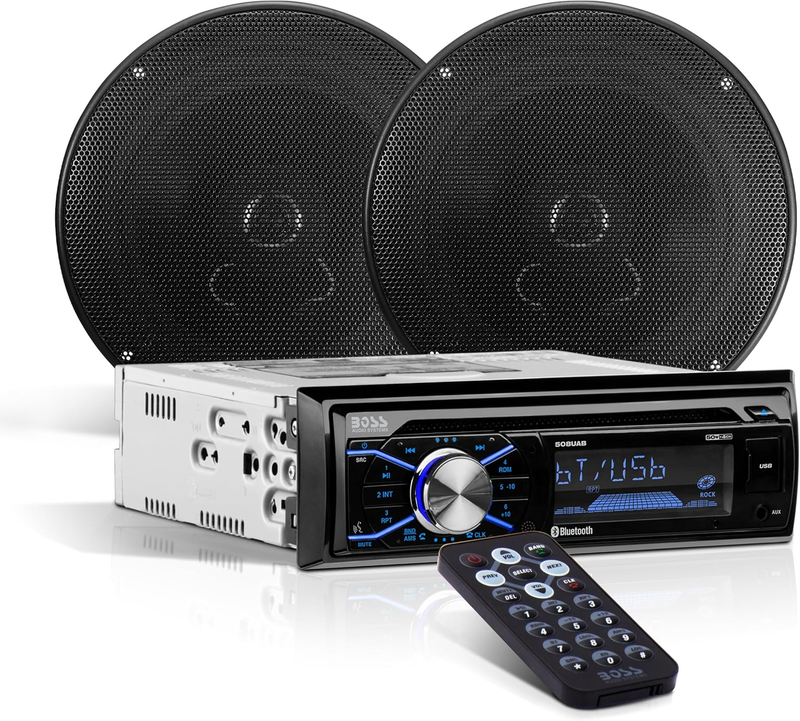Bluetooth Car Stereo Package with 6.5" Speakers - Single Din, USB, AM/FM Radio9