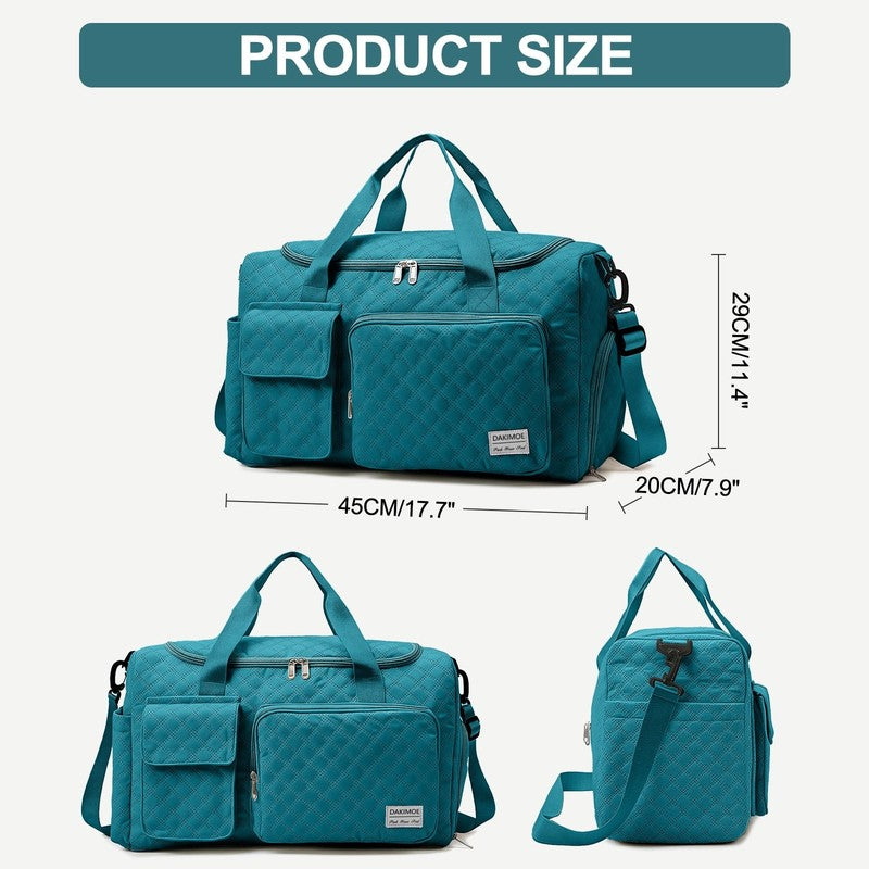 Travel Duffle Bag for Women Men, Weekender Overnight Bags Carry on Gym Bag with2