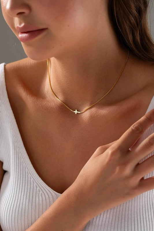 14K Gold/Silver Plated Dainty Cross Necklace for Women Religious Gift Jewelry6