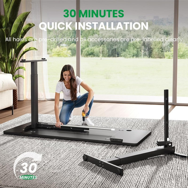 Electric Standing Desk Adjustable - 48 X 24 Inch Sit Stand up Desk with Cable Ma7