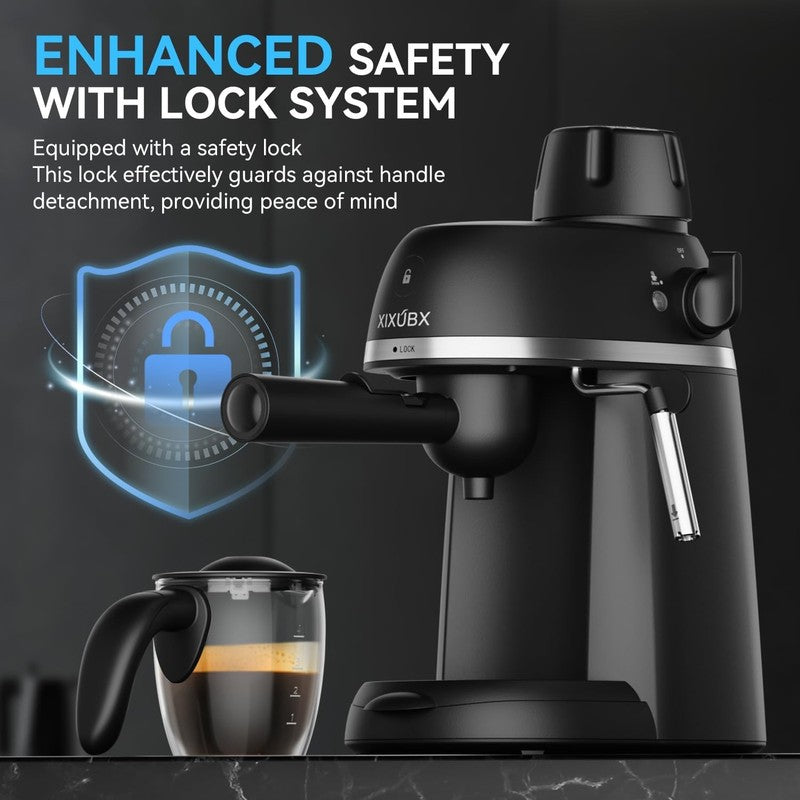 3.5 Bar Espresso & Cappuccino Machine 800W Black Compact5