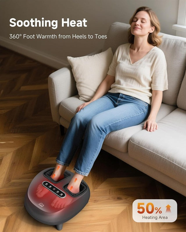 Shiatsu Foot Massager w/ Heat Compression Remote Deep Kneading Size 144