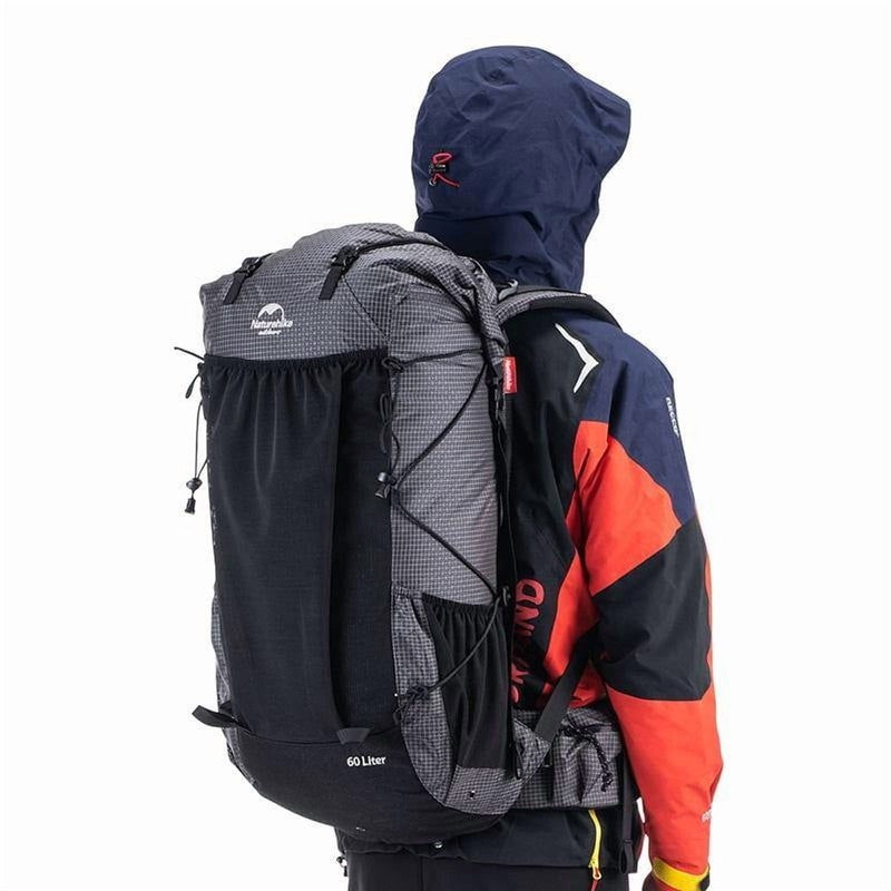60L+5L Hiking Backpack – Waterproof, Lightweight Mountain Bag with Rain Cover & 5