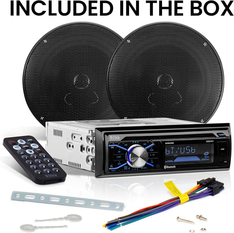 Bluetooth Car Stereo Package with 6.5" Speakers - Single Din, USB, AM/FM Radio7