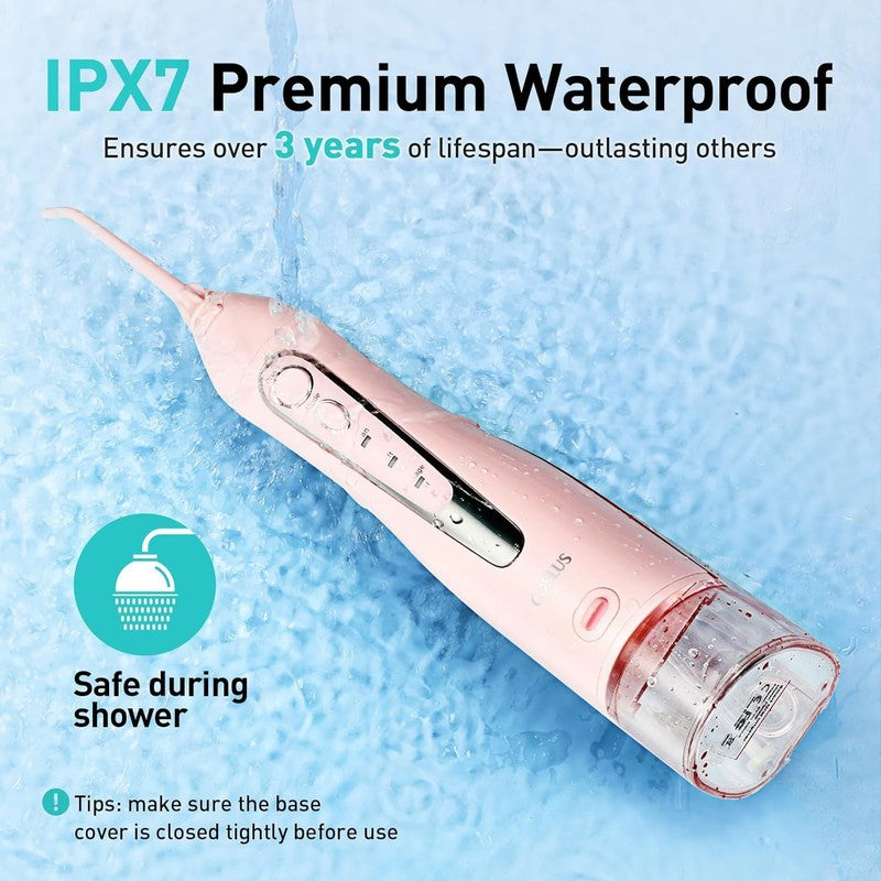 Portable Cordless Water Flosser - Rechargeable IPX7 Teeth Cleaner in Pink3