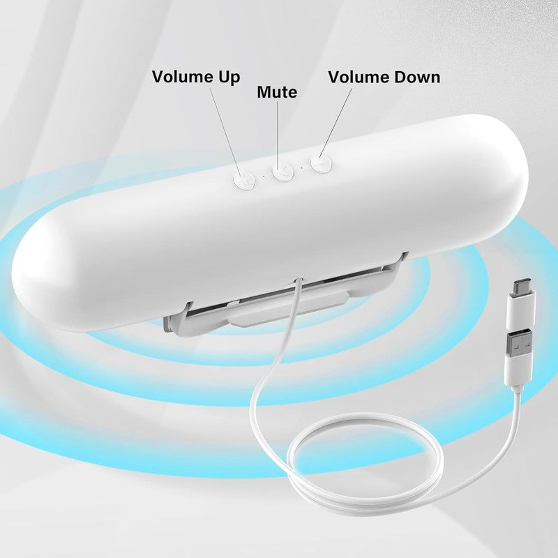 Computer Speaker for Desktop PC Monitor Loud Sound USB Volume Control White3