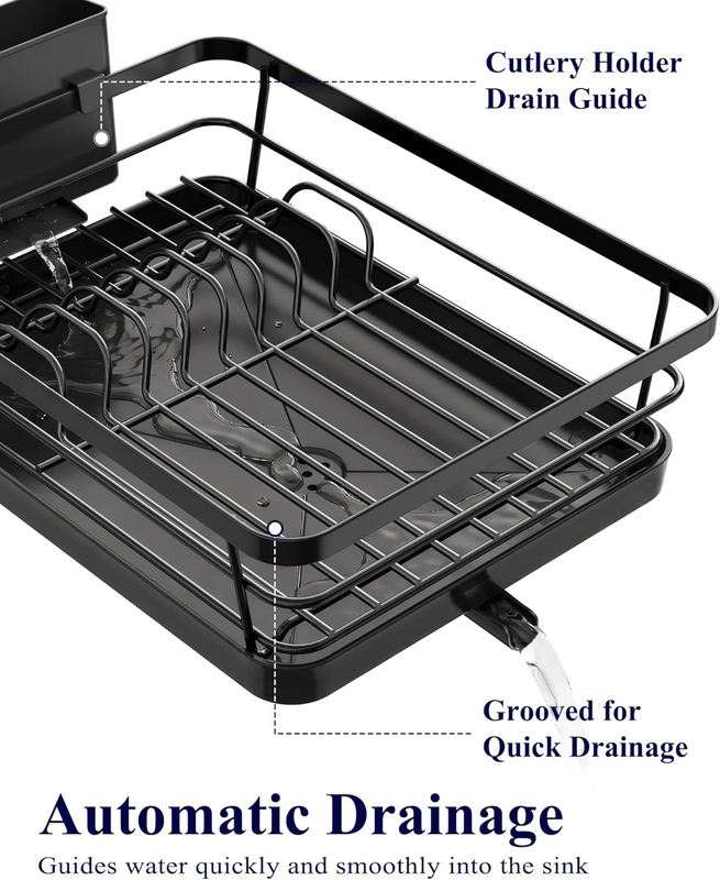 Dish Drying Rack for Kitchen Counter, Stainless Steel Sink Organization and Stor2