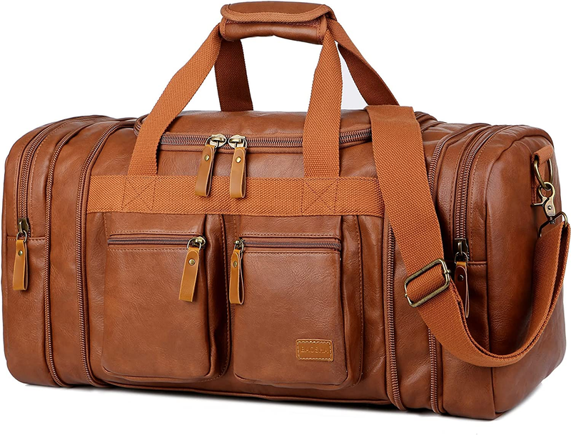 Vegan Leather Travel Duffel Bag Weekender Carry On Overnight Sports Bag HB 218