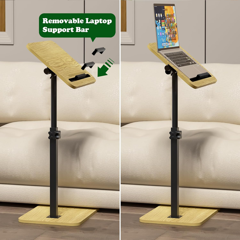 TV Tray C Sofa Swivel Adjustable Height Laptop Phone Tablet Holder Small Space4