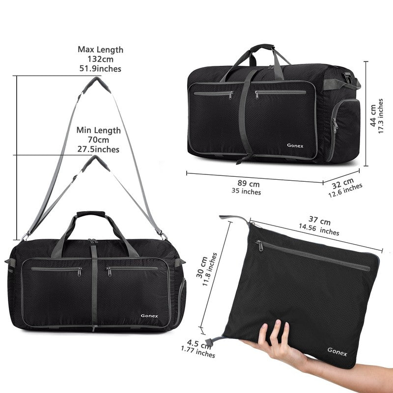 150L Travel Duffle Bags 35" Large Foldable Weekender Bag Waterproof Overnight Ba9