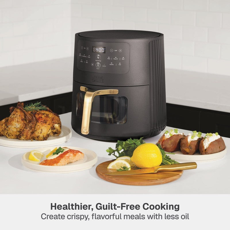 6QT Air Fryer with Thymecrisp Ceramic Nonstick Basket Slate Grey3