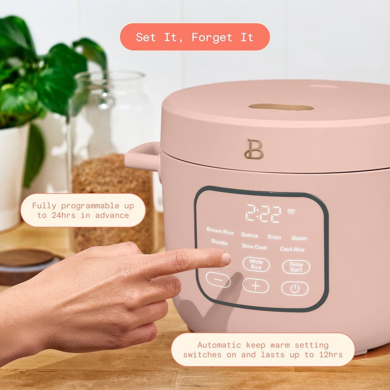 Drew Barrymore 14-Cup Rice & Grain Cooker Ceramic Nonstick Rose5