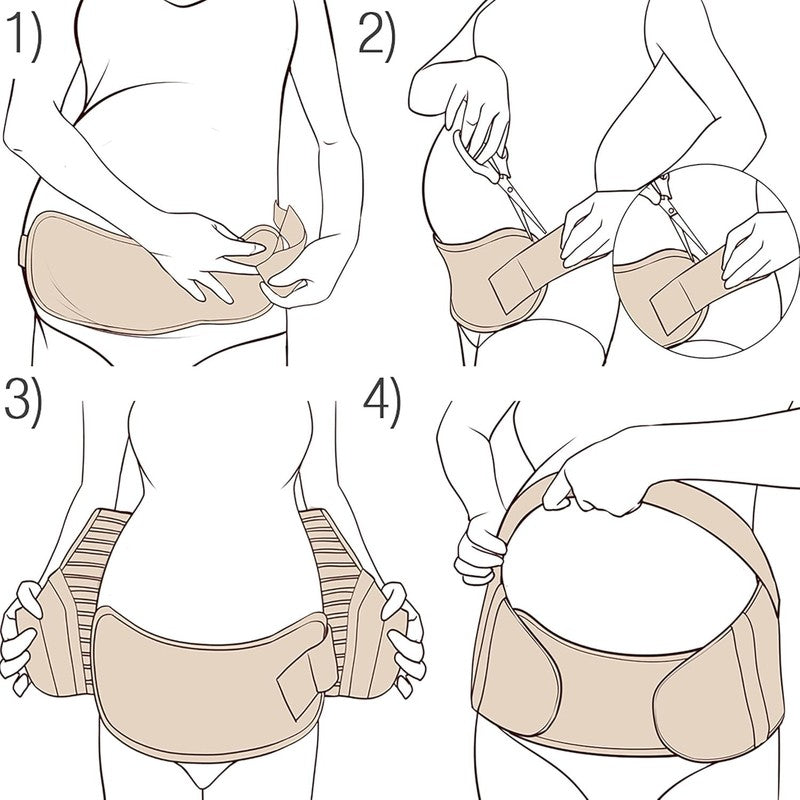 Pregnancy Belly Band Maternity Belt, Back/Abdomen/Waist/Pelvis Support (Size M, 7