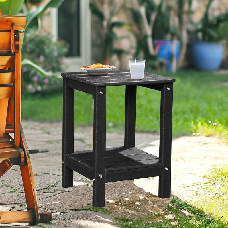 | Patio Garden Side Table with 2 Layer Storage,Outdoor End Tables for Your Adiro6