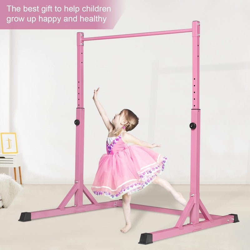 Kids Adjustable Gymnastics Bar Folding Horizontal Training Bar Home Use5