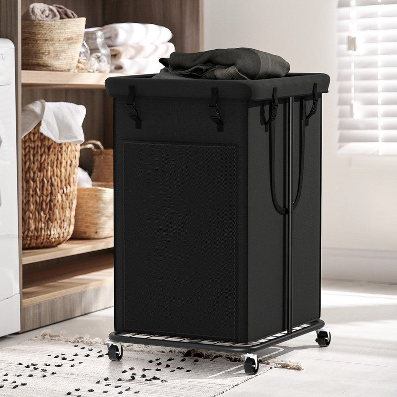 150L Large Laundry Hamper, Oxford Fabric w/ Wheels & Removable Bag – Black1