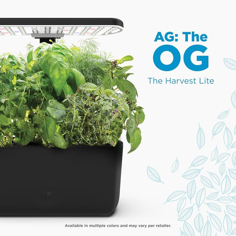 Harvest Lite in Black, Soil Free Indoor Hydroponic Garden with LED Grow Light fo1