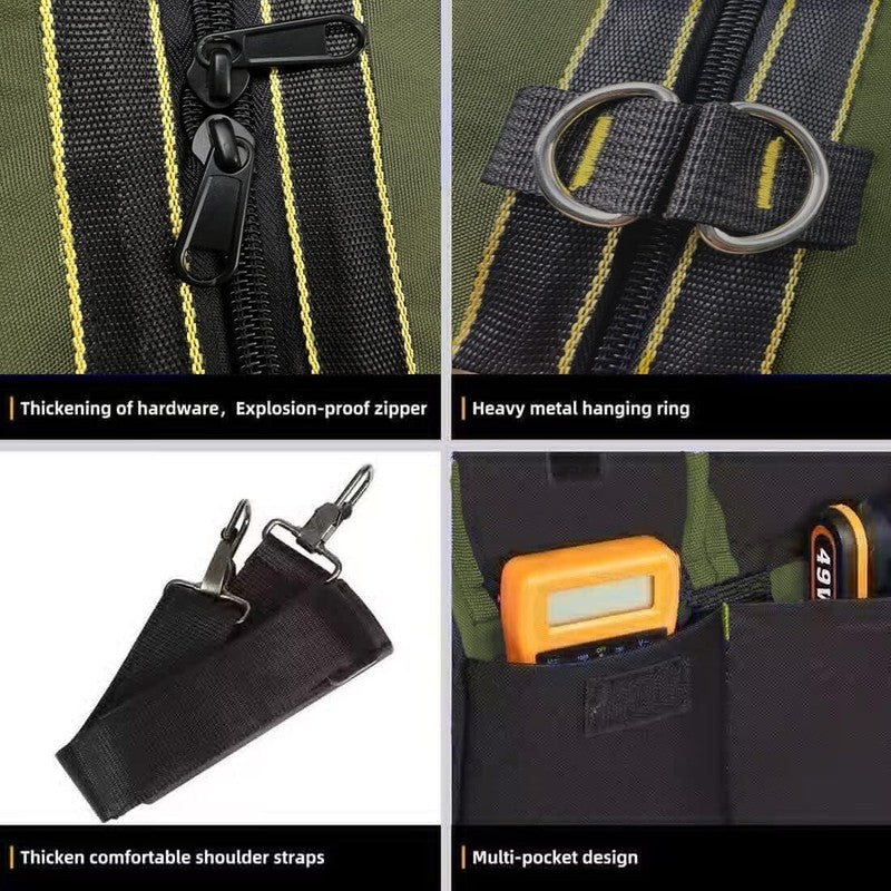 20" Wide Mouth Tool Bag Waterproof Organizer Tote Adjustable Strap No Bottom3
