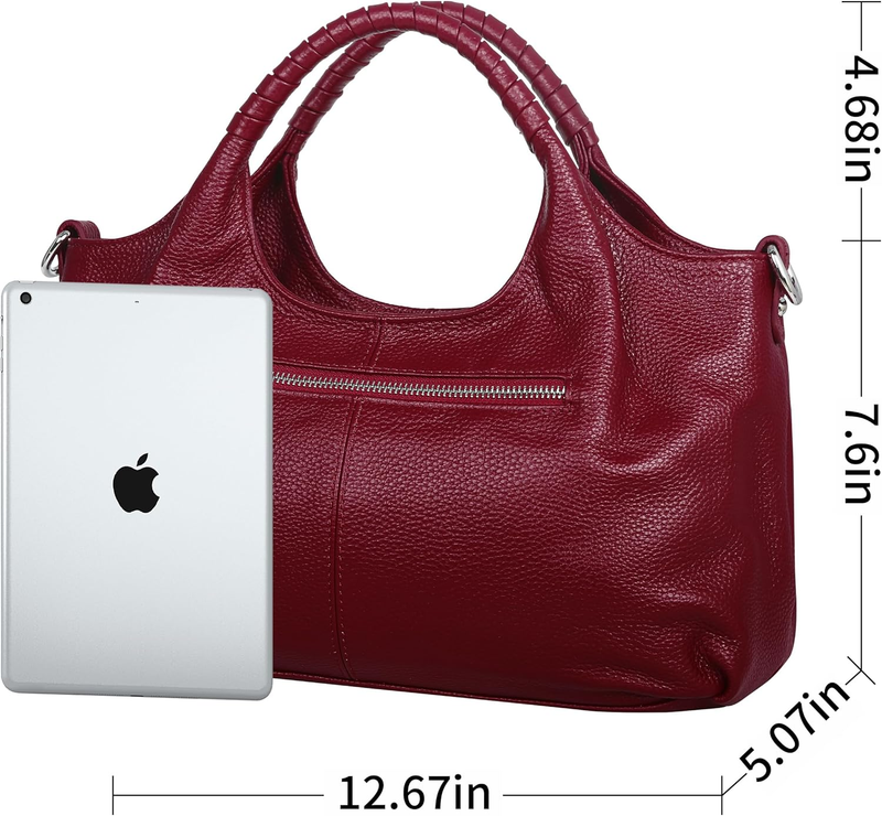 Genuine Leather Shoulder Bags Purses and Handbags for Women Satchel Designer Cro2