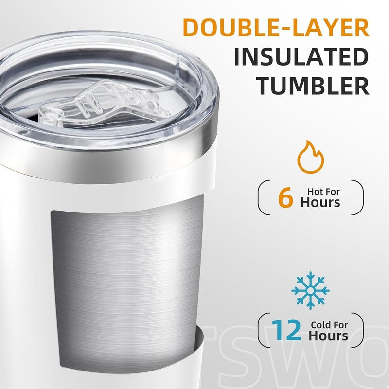 20oz Stainless Steel Tumbler 12 Pack Vacuum Insulated Coffee Cups1
