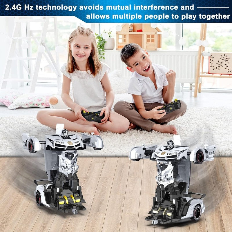 Remote Control Car   Transform Toys Car Robot, One Button Deformation to Robot w5