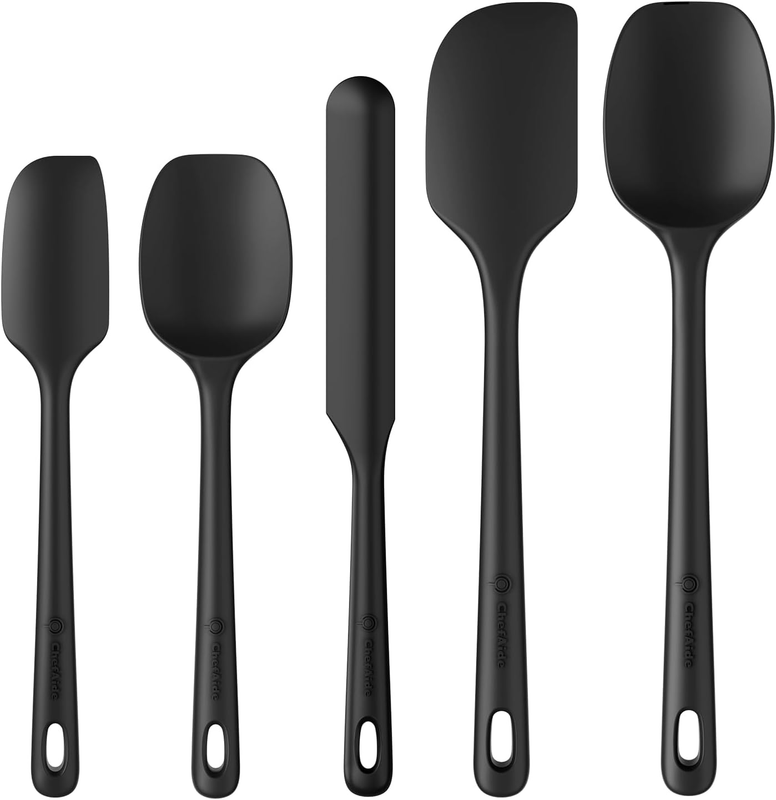 5 Piece Silicone Spatula Set Heat Resistant 600°F Nonstick Cookware11