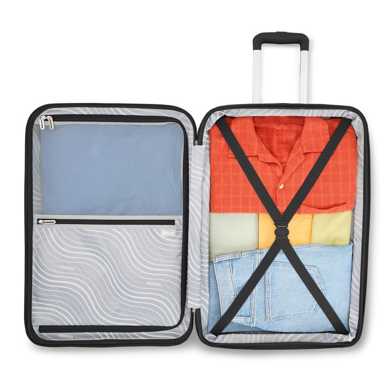 Color Waves Carry on Expandable Luggage Suitcase with Spinner Wheels, Black5