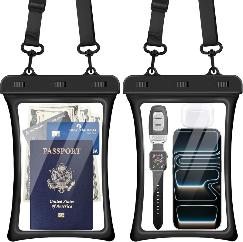 Waterproof Phone Dry Bag 2 Pack Floatable Pouch w/ Lanyard7