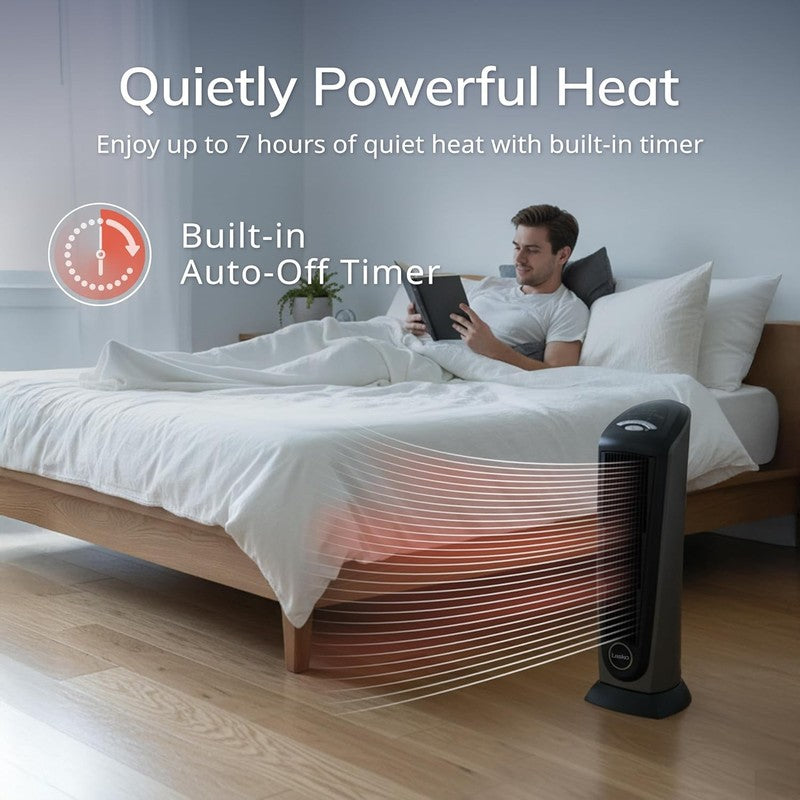 1500W Tower Space Heater Indoor w/ Remote Compact Electric Heater Grey4