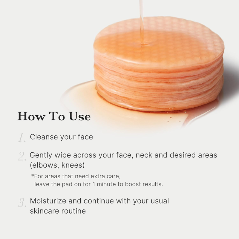 Red Succinic Acid Toner Pads AHA BHA Niacinamide Facial Peeling Pads 704