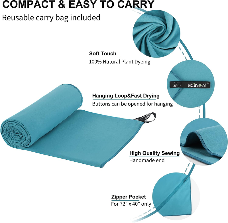 Microfiber Travel Towel Quick Dry Super Absorbent Gym Camping Beach2