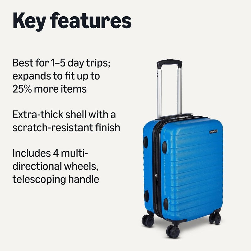 21" Hardside Carry On Luggage, Hardshell Suitcase with Wheels, Expandable for up1
