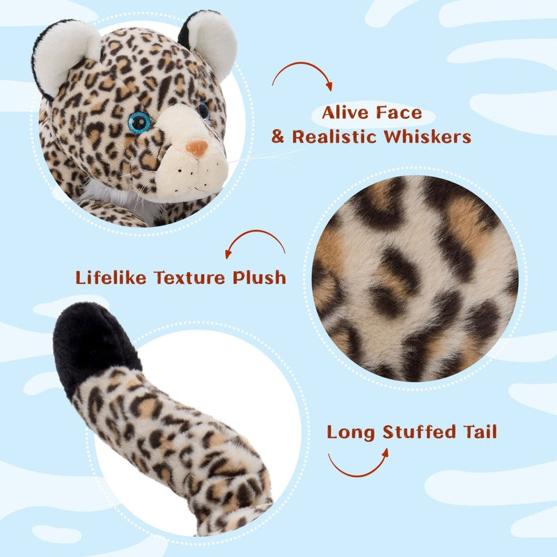 47.2" Leopard Stuffed Animals Giant Stuffed Cheetah Pillow Huge Size Plush Toy4