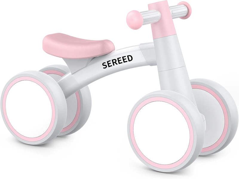 Baby Balance Bike for 1 Year Old, 4 Wheel First Bike 12 24M Birthday Gift0
