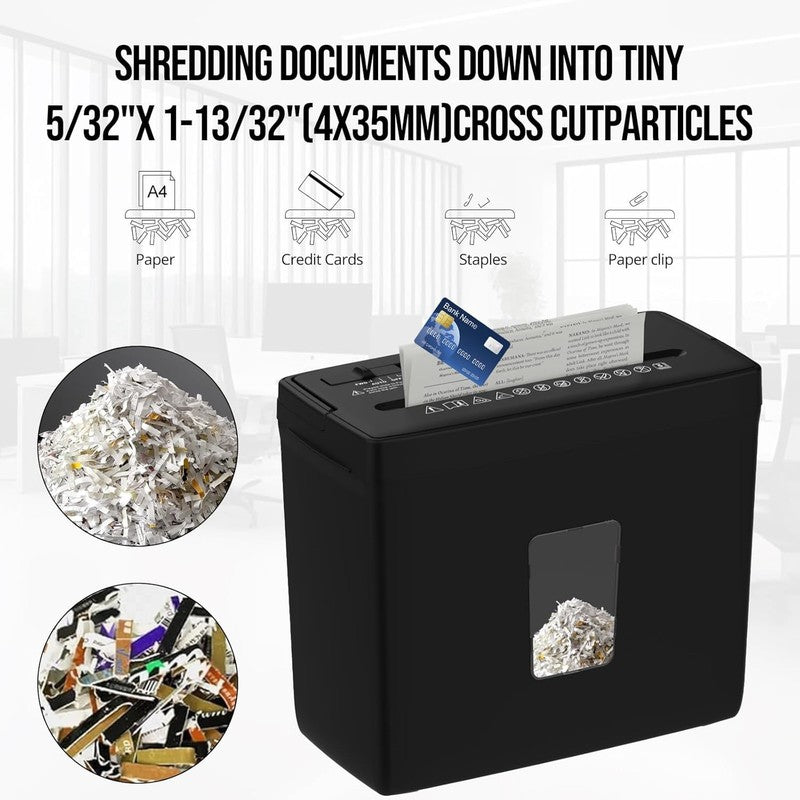 5 Sheet Cross Cut Paper Shredder P 4 Security Home Office Jam Proof Durable1