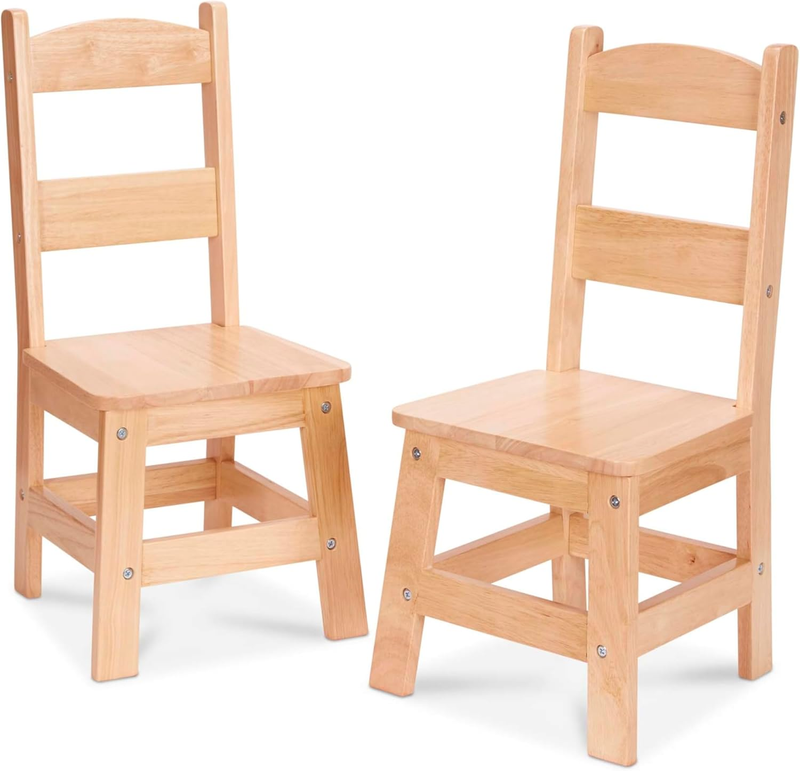 Wooden Chairs, Set of 2   Blonde Furniture for Playroom10