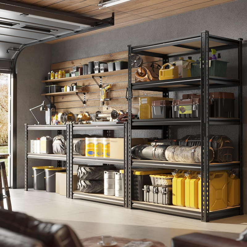 2010LBS Garage Shelving Unit, Heavy Duty Storage Shelves, Adjustable 5 Tier Util1