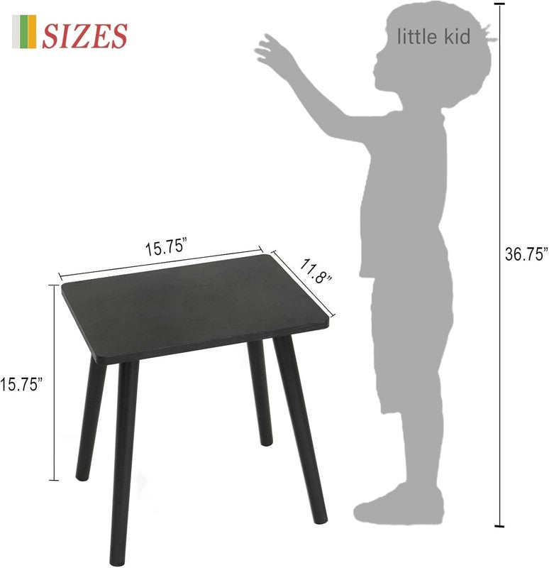 Small Black Side Table End Table Modern Wood Nightstand for Bedroom Office2