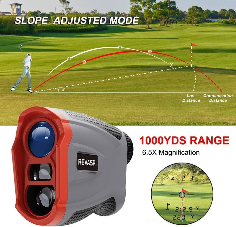 Golf Rangefinder 1000Yds Slope Magnetic Pin Lock Vibration USB C Rechargeable5